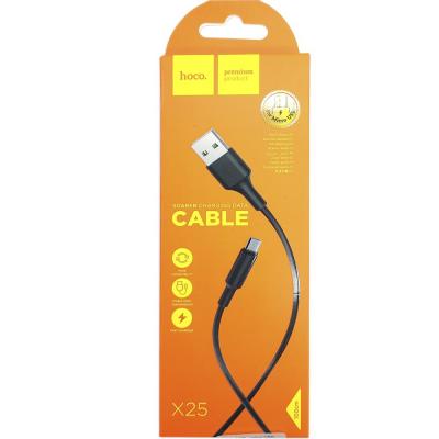 Кабель USB - micro USB, 1,0м, HOCO X25 Soarer, черный
