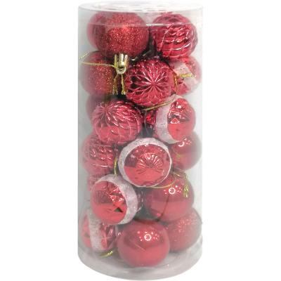 Игрушка ёлочная набор, 4см; 23545 уп.24шт красный
