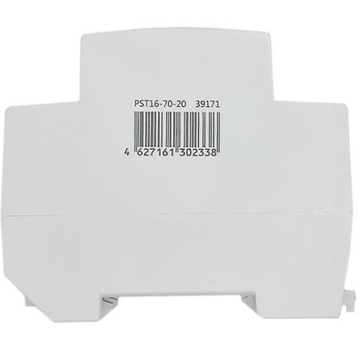Розетка на DIN-рейку 2P+PE, 16A, серая, PST16-70-20 /39171/