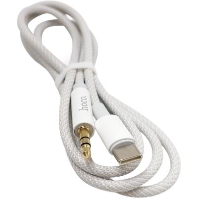 Jack 3,5mm - TYPE-C 1,0м, HOCO UPA19, серебро