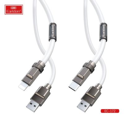 Кабель USB - Lightning 8pin, 1,0м, Earldom EC-172I, 5A, белый