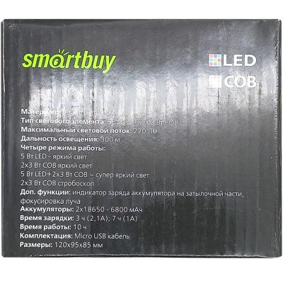 Фонарь налобный Smartbuy 5Вт+2*3Вт LED (SBF-HL028)**