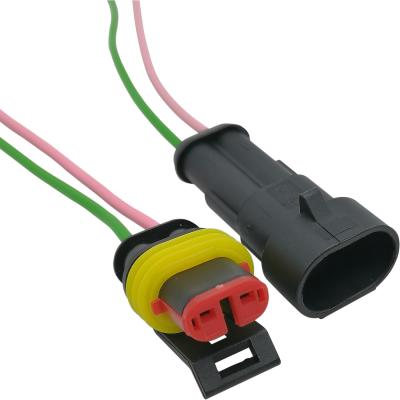 Разъем универсальный 2 контакта герметичный IP66/67 (комплект мама+папа)