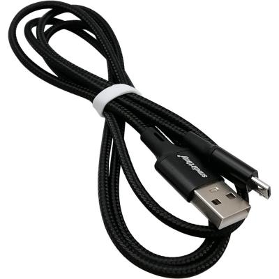Кабель USB - micro USB, 1,0м, SmartBuy S14, 3A, нейлон, черный (iK-12-S14b)