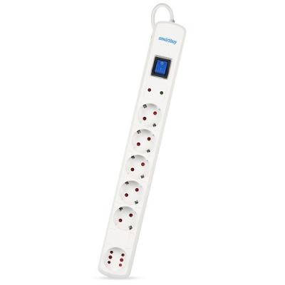 Сетевой фильтр SmartBuy PRO 16A, 3500Вт, 6 розеток, 5,0м, белый (SBSP-50W-Pro)