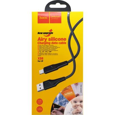 Кабель USB - Lightning 8pin, 1,0м, HOCO X58 Airy, черный