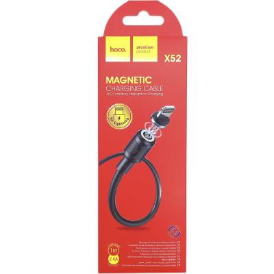 Кабель USB - Lightning 8pin, 1,0м, HOCO Magnetic X52 Sereno, черный