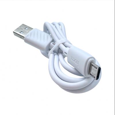 Кабель USB - micro USB, 1,0м, HOCO X88 Gratified, ПВХ, 2.4А, белый