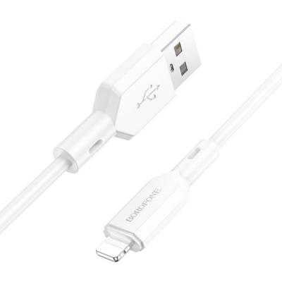 Кабель USB - Lightning 8pin, 1,0м, BOROFONE BX70, 2.4A, белый 
