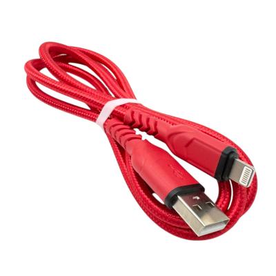 Кабель USB - Lightning 8pin, 1,0м, HOCO X59 Victory, нейлон, красный