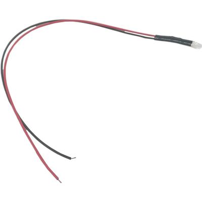 Светодиод 3мм желтый (Uпит=12-14V) с резистором и проводом 20 см 