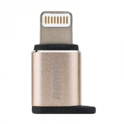 Переходник Remax Visual RA microUSB - Lightning 8pin, Gold