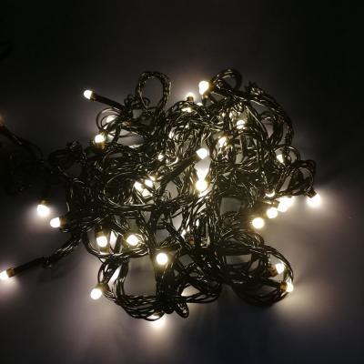 Гирлянда рисинка, 5м, 100LED, теплый белый, черный провод 