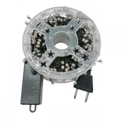 Гирлянда провол. 20м, 500LED РОСА / МИШУРА RGB LX-622 пульт IP44+