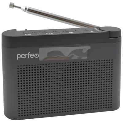 Радио Perfeo ТАЙГА, 65,9–74 УКВ/87,5–108 FM, акб, черный