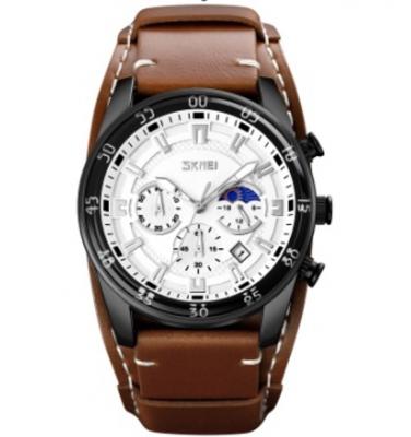 Часы наручные Skmei 9249 коричневый-серебро (brown-silver)