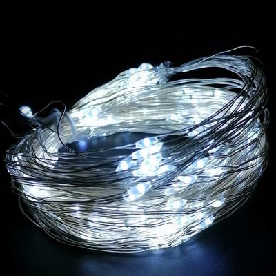 Гирлянда проволочная, 2м, 20LED, бел. 1м шнур, IP20, П.П. (4*AA) /32984/