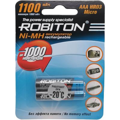 Аккумулятор AAA (HR03), 1100 mAh, 1100MHAAA BL2 /кор.200шт /10187/ Robiton