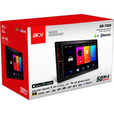 Автомагнитола 2DIN ACV AD-7220 Android/GPS/Bluetooth/4G Lte