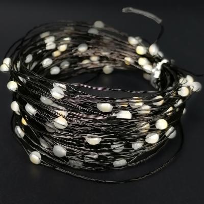 Гирлянда провол. 10м, 100LED, т.бел. капли макро, 8 функций, Luca String Light /87420/