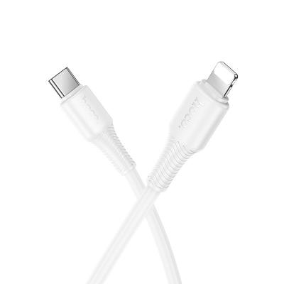 Кабель Type C - Lightning 8pin, 1,0м, HOCO X120 Beneficio, 27W PD, белый