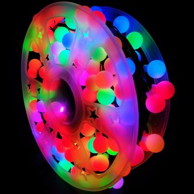 Гирлянда катушка, 35м, 150LED, белые./Шары RGB, Ч.П. LX-370