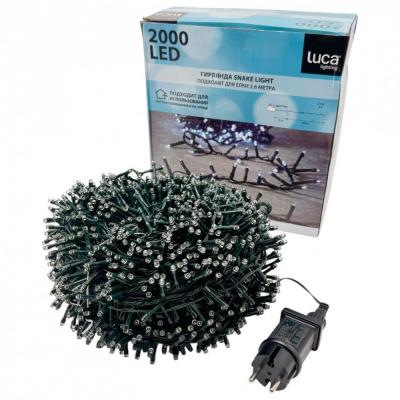 Гирлянда нитевая, 40м, 2000LED, х.бел. 8 функций, Luca Snake Light /85746/