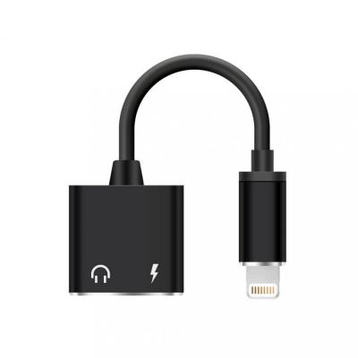 Переходник SmartBuy Lightning - 3.5 mm jack (F), с доп. питанием, черный (A-835-new-k)