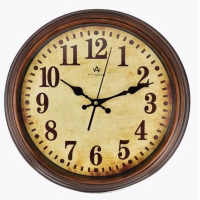 Часы настенные Atlantis TLD-3708C коричневый (brown)