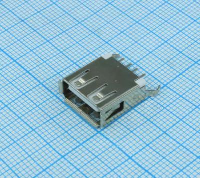Гнездо USB-A на плату вертикальный монтаж L-KLS1-181B-W