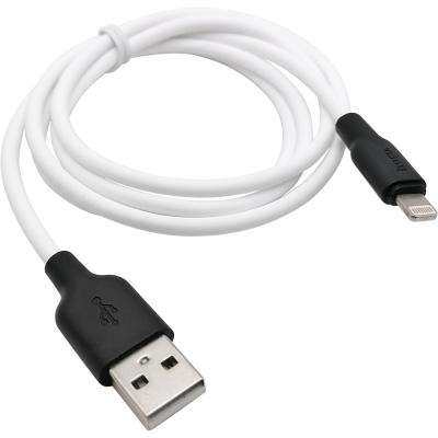 Кабель USB - Lightning 8pin, 1,0м, HOCO X21 Plus Silicone 2.4A, черный/белый