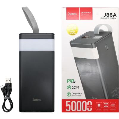 Портативный аккумулятор 50000 мАч, HOCO J86A Powermaster, 2xUSB+1xUSB-C, черный
