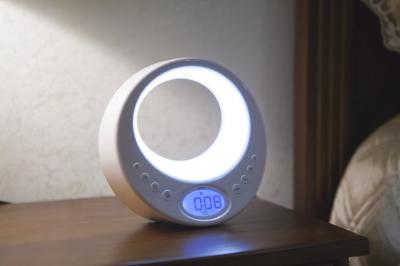 Часы BVItech BV-46Wxx радио, разн. подсветка, белые***