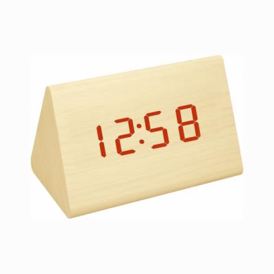 Часы VST864-1 крас. цифры (СВЕТЛО-коричневый) USB-5V/3*ААА