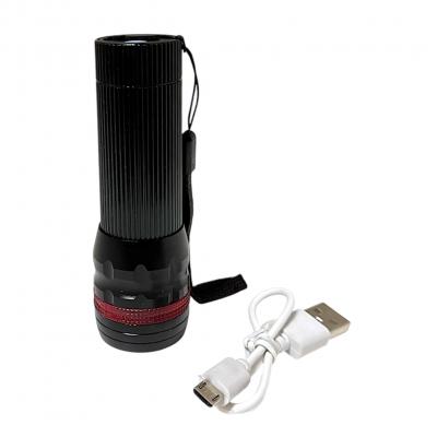 Фонарь ручной Smartbuy 3W CREE XPE, фокусировка, аккумуляторный, черный (SBF-307A)