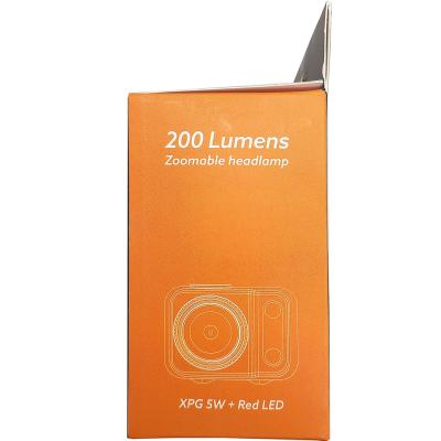 Фонарь налобный Boruit B-36 5W XPG2+2LED, Zoom, IPX4, 3*AAA (не компл)***