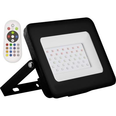 LED прожектор 50W, RGB, IP65, 220V, пульт ДУ, черный, LL-613 /29703/