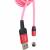 Кабель USB - Micro USB, 1,0м, HOCO U90 Ingenious streamer, LED, магнит, красный
