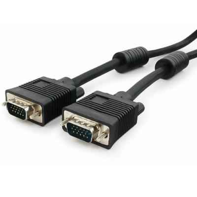 Шнур VGA(M)-VGA(M) 20м Premium Cablexpert CC-PPVGA-20M-B, тройной экран, черный