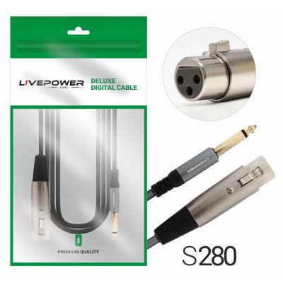 Кабель XLR гн. - 6,3 шт. моно, 1,8м, H255