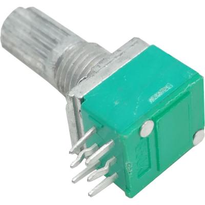 Резистор переменный 6pin, 50K, (10*10*11 мм, резьба М7, Вал d-6 мм)