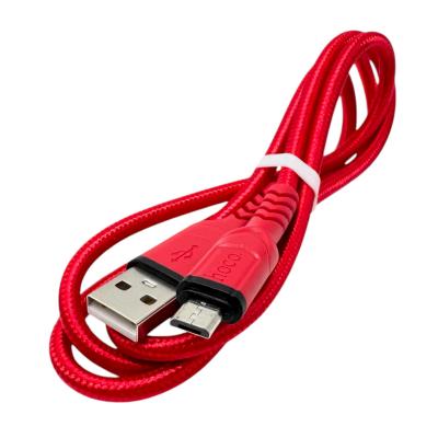 Кабель USB - micro USB, 1,0м, HOCO X59 Victory, нейлон, красный