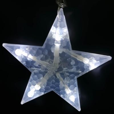 Гирлянда бахрома, 3,0м, LED, 12 звезд, бел. LX-52