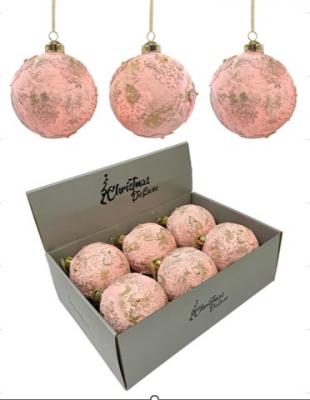 Игрушка ёлочная, 1шт. 10см. розовый, Christmas Deluxe, box6 /13983/