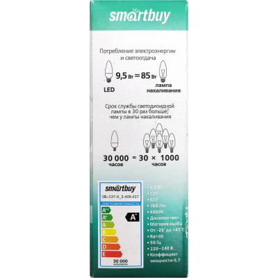 LED лампа C37/9,5W/4000/E27, Smartbuy	