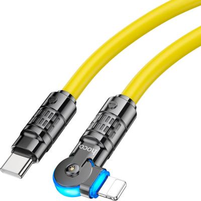 Кабель Type C - Lightning 8pin, 1,2м, HOCO U118 Triumph, 3.0A PD 27W, желтый