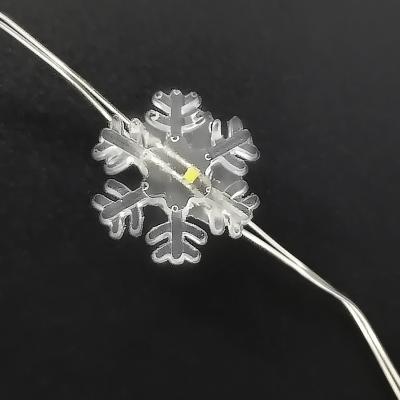 Гирлянда проволочная, 0,9м, 10LED, теп. белый, снежинка, 2*AA, Luca String Light /87412/