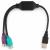 Конвертер PS/2 устройство/USB порт Cablexpert UAPS12-BK, 2xPS/2, 0.3м, черный
