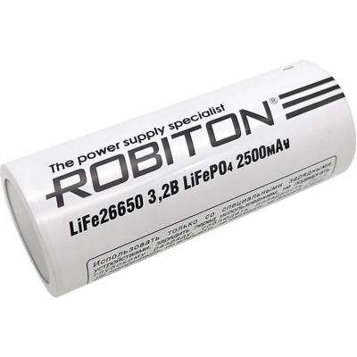 Аккумулятор 26650, 2500 мАh, LiFe/3.2V /13702/ ROBITON