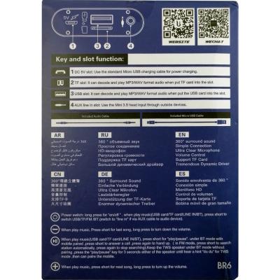 Активная колонка BOROFONE BR6 (FM/AUX/USB/microSD/BT/TWS), синий***